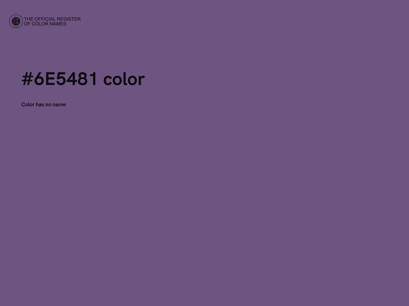 #6E5481 color image