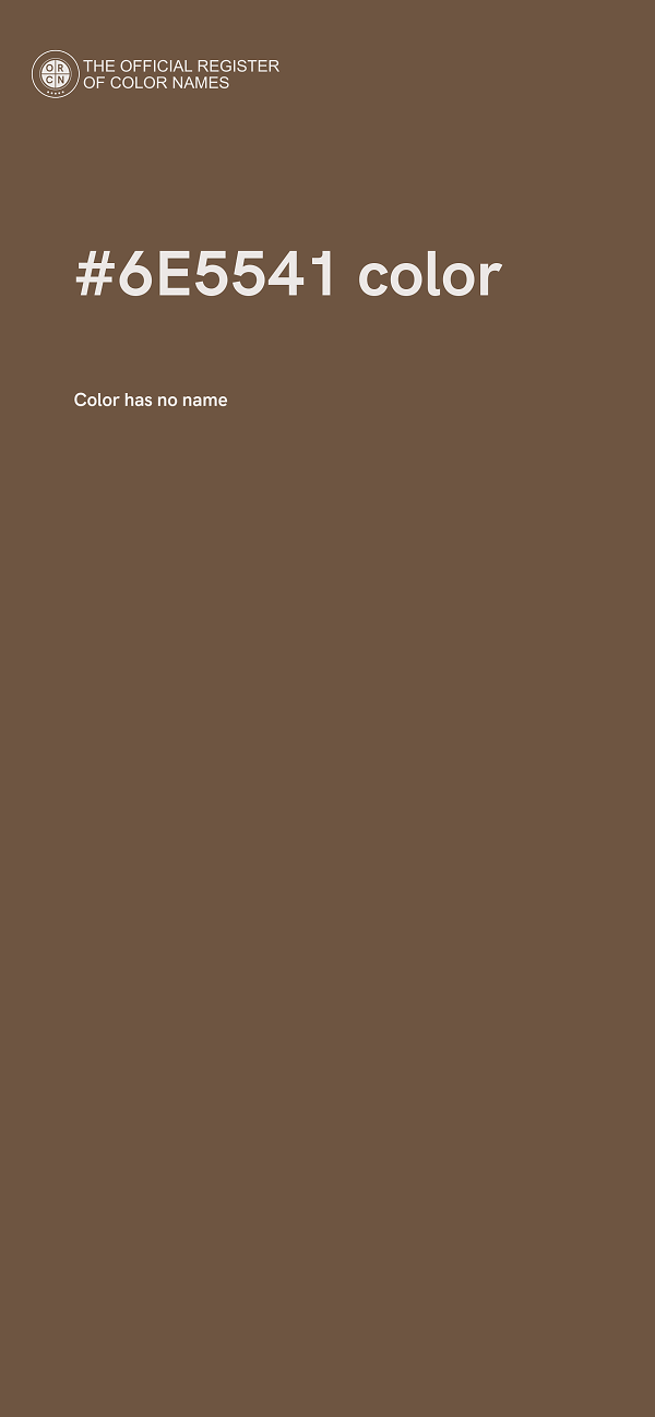 #6E5541 color image
