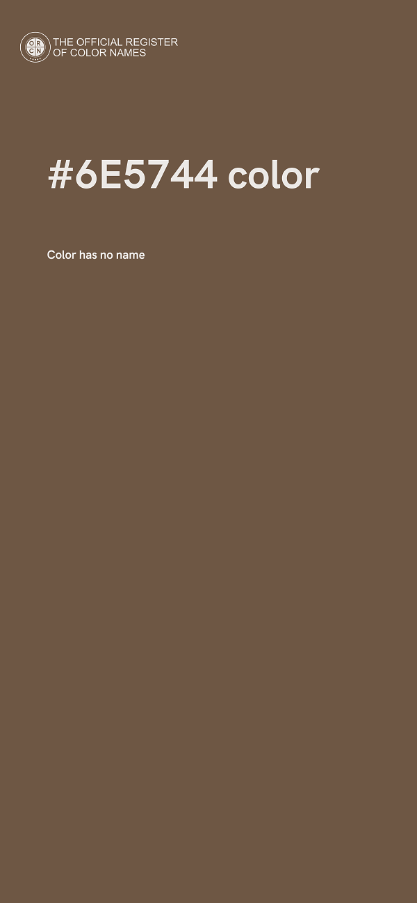 #6E5744 color image