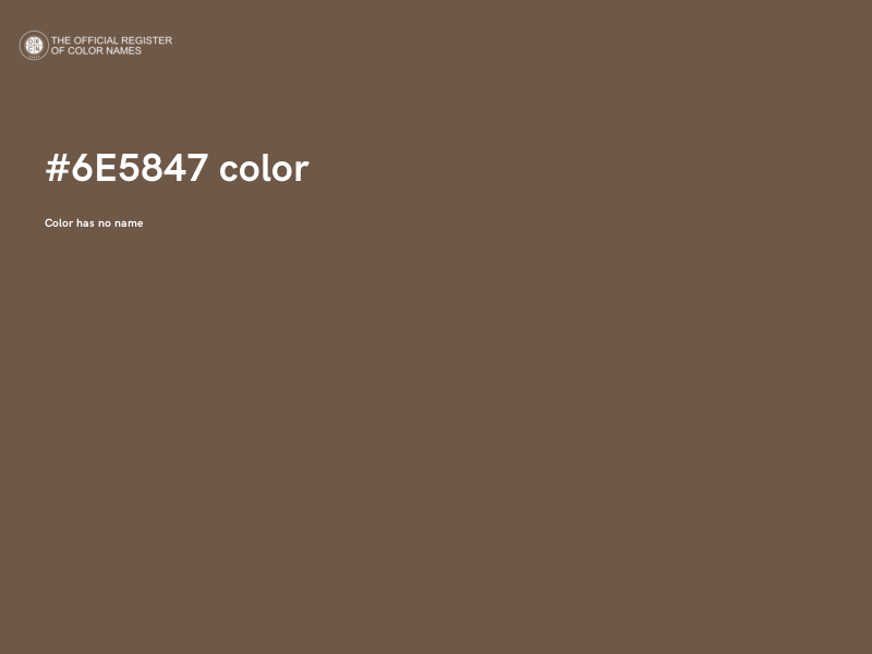 #6E5847 color image