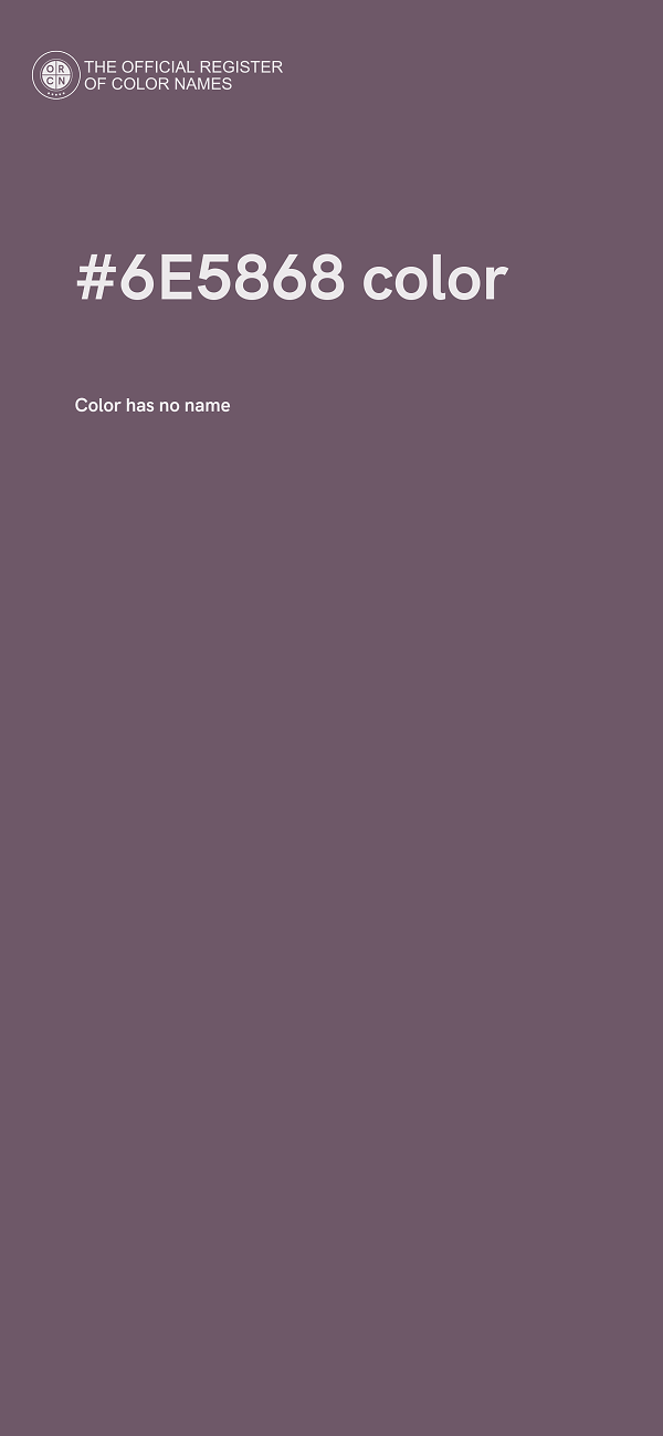 #6E5868 color image