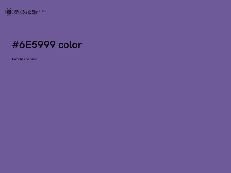 #6E5999 color image
