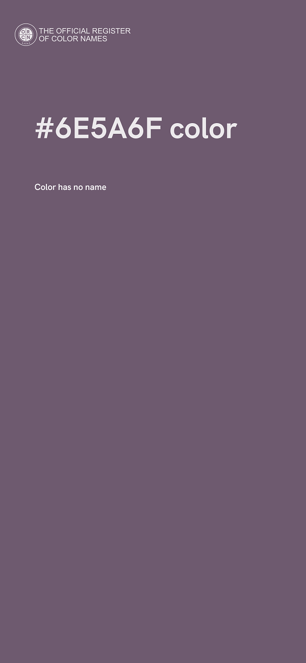 #6E5A6F color image