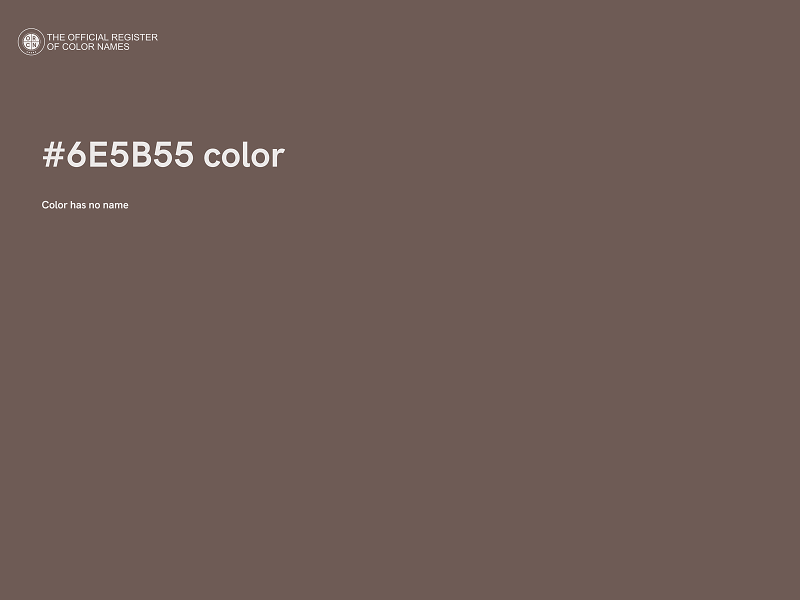 #6E5B55 color image