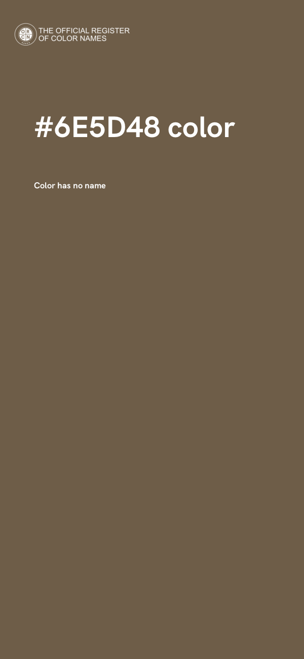 #6E5D48 color image