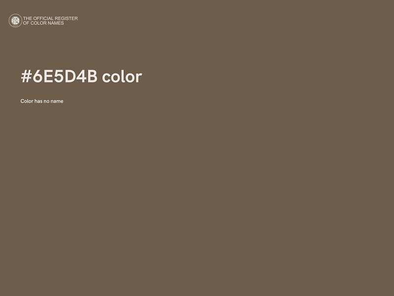 #6E5D4B color image