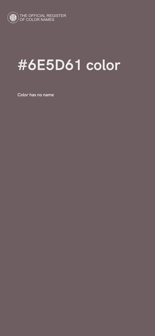#6E5D61 color image