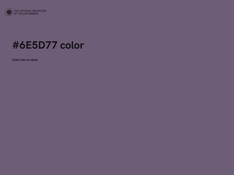 #6E5D77 color image