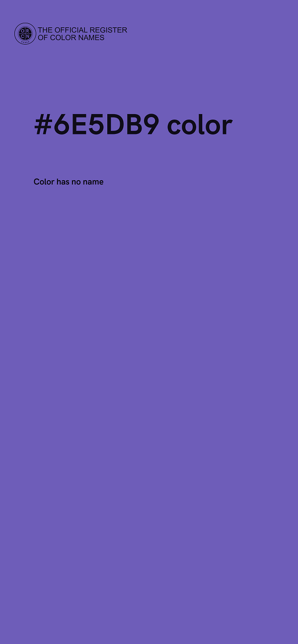 #6E5DB9 color image