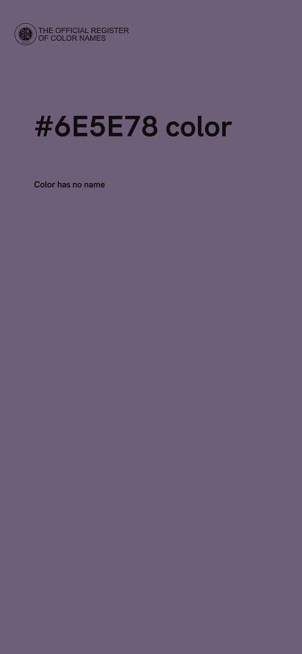 #6E5E78 color image