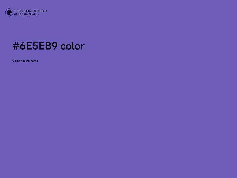 #6E5EB9 color image