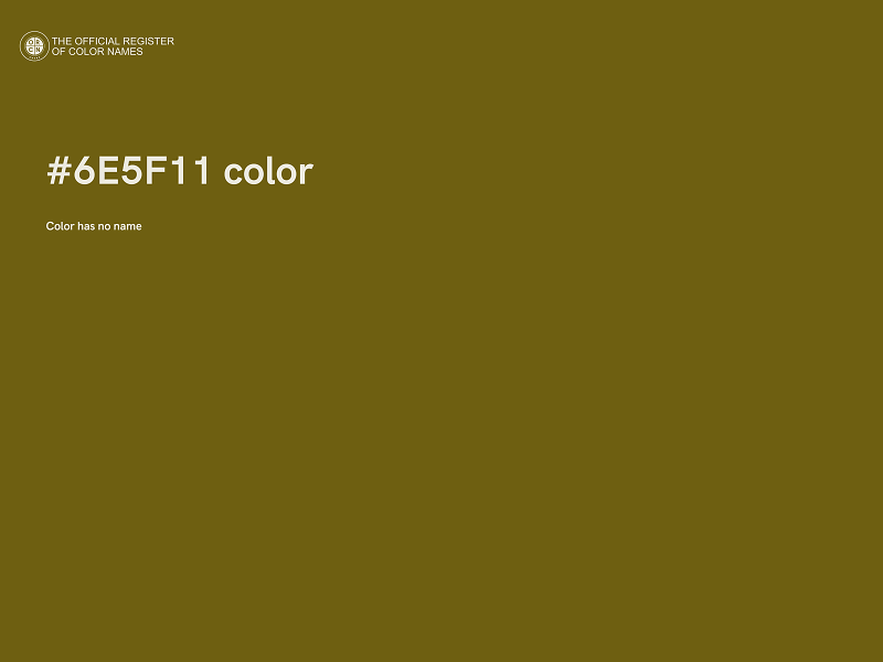 #6E5F11 color image