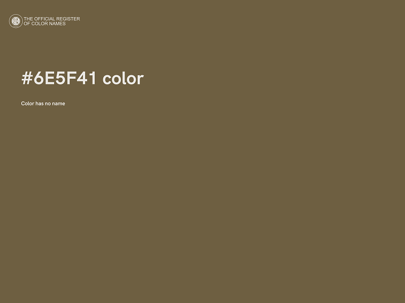 #6E5F41 color image