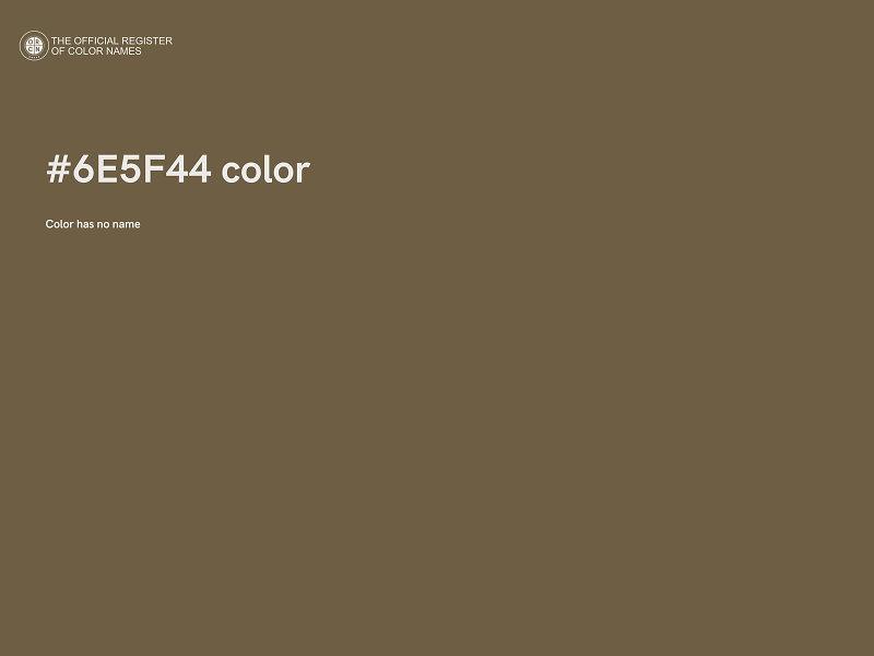 #6E5F44 color image