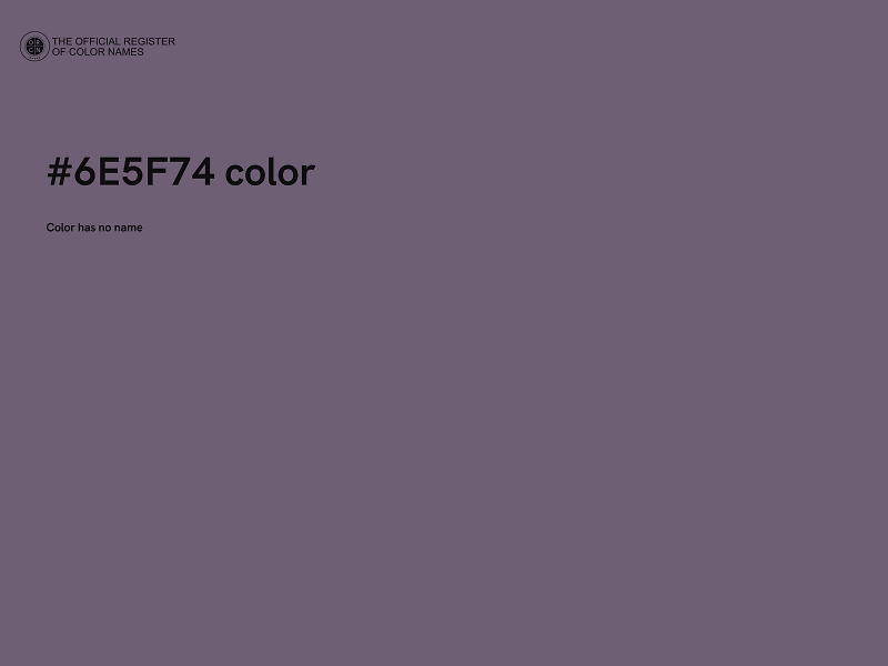 #6E5F74 color image