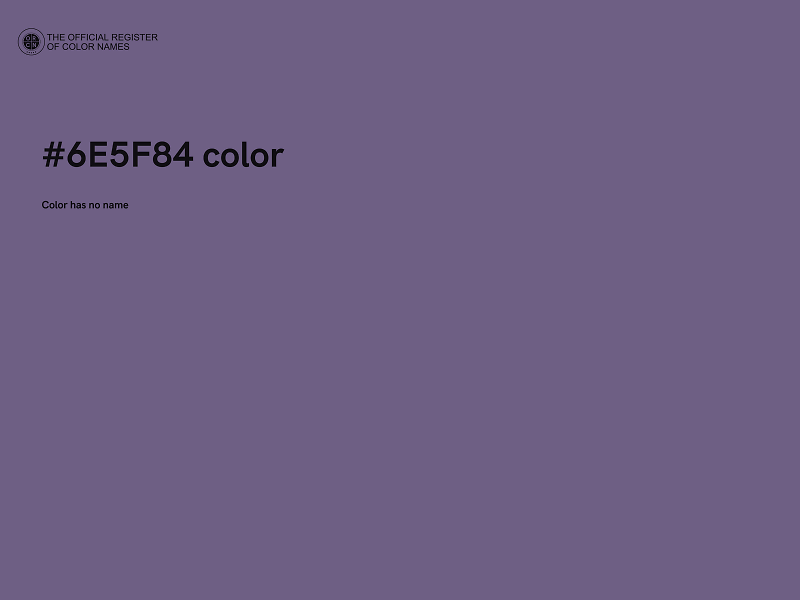 #6E5F84 color image