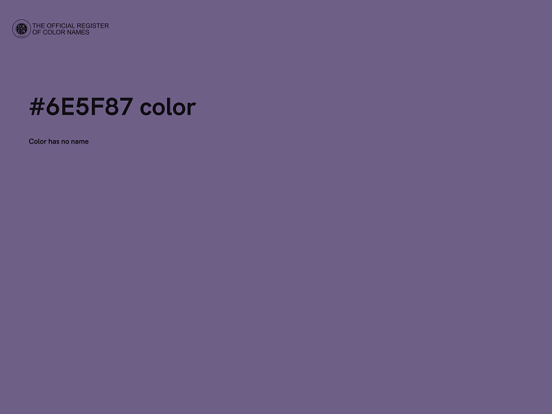 #6E5F87 color image