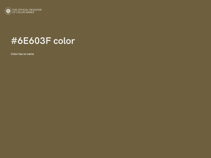 #6E603F color image