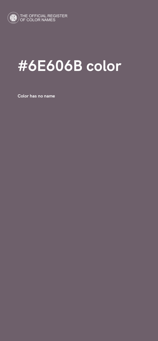 #6E606B color image