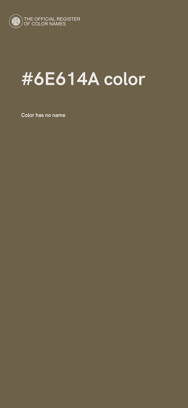 #6E614A color image