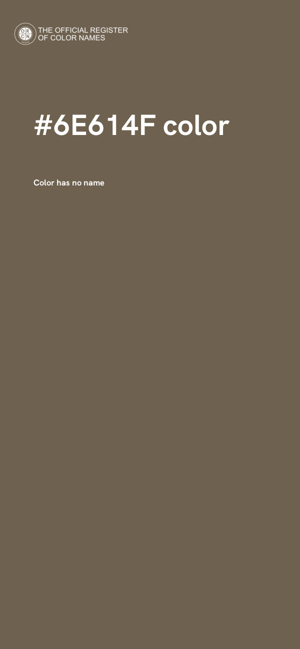 #6E614F color image