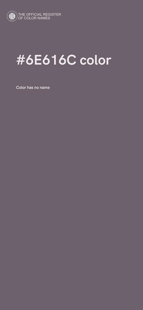 #6E616C color image