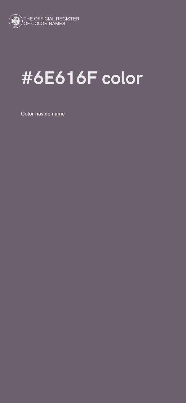 #6E616F color image