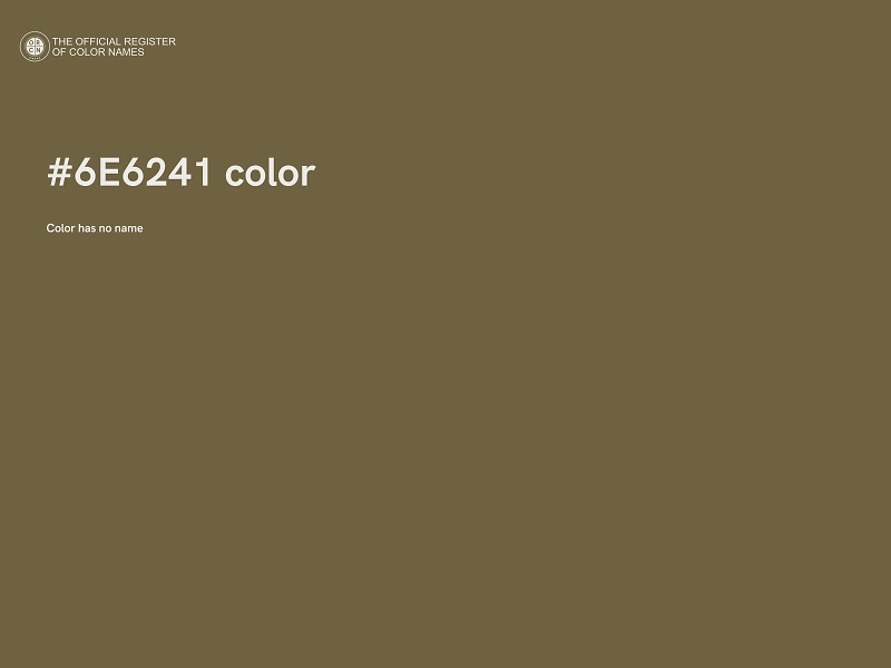 #6E6241 color image