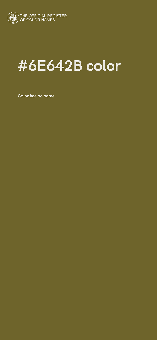 #6E642B color image