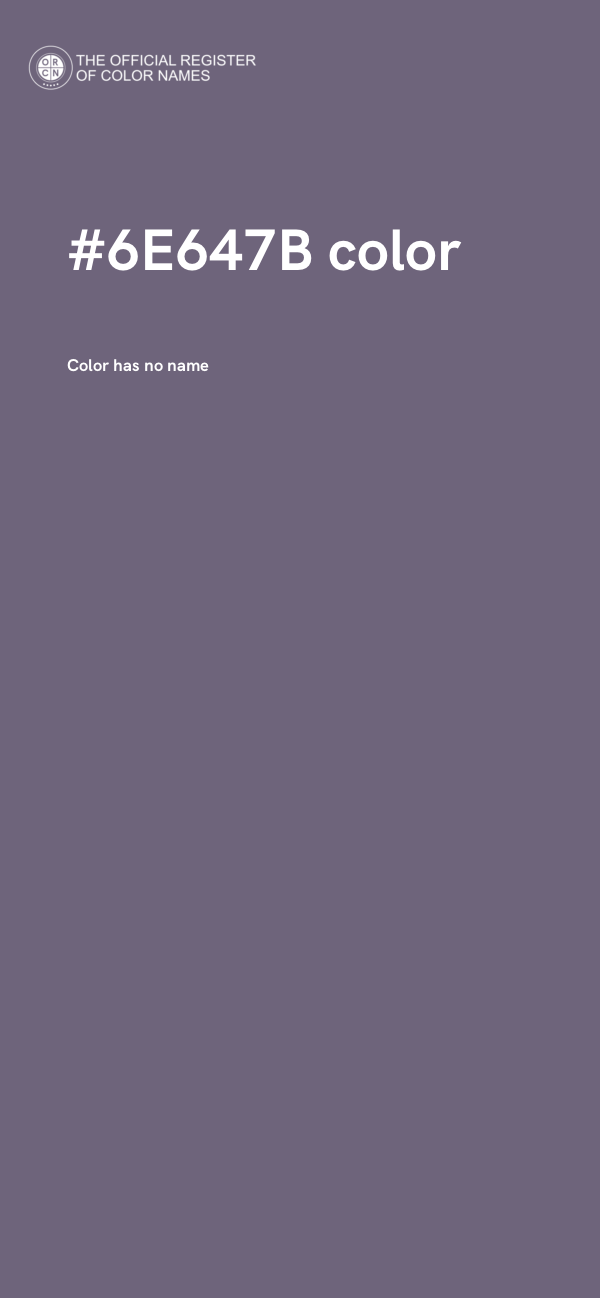 #6E647B color image