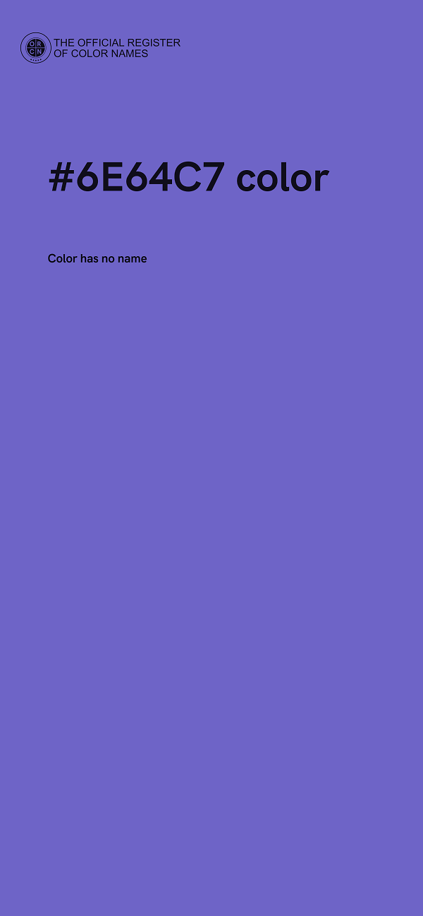 #6E64C7 color image