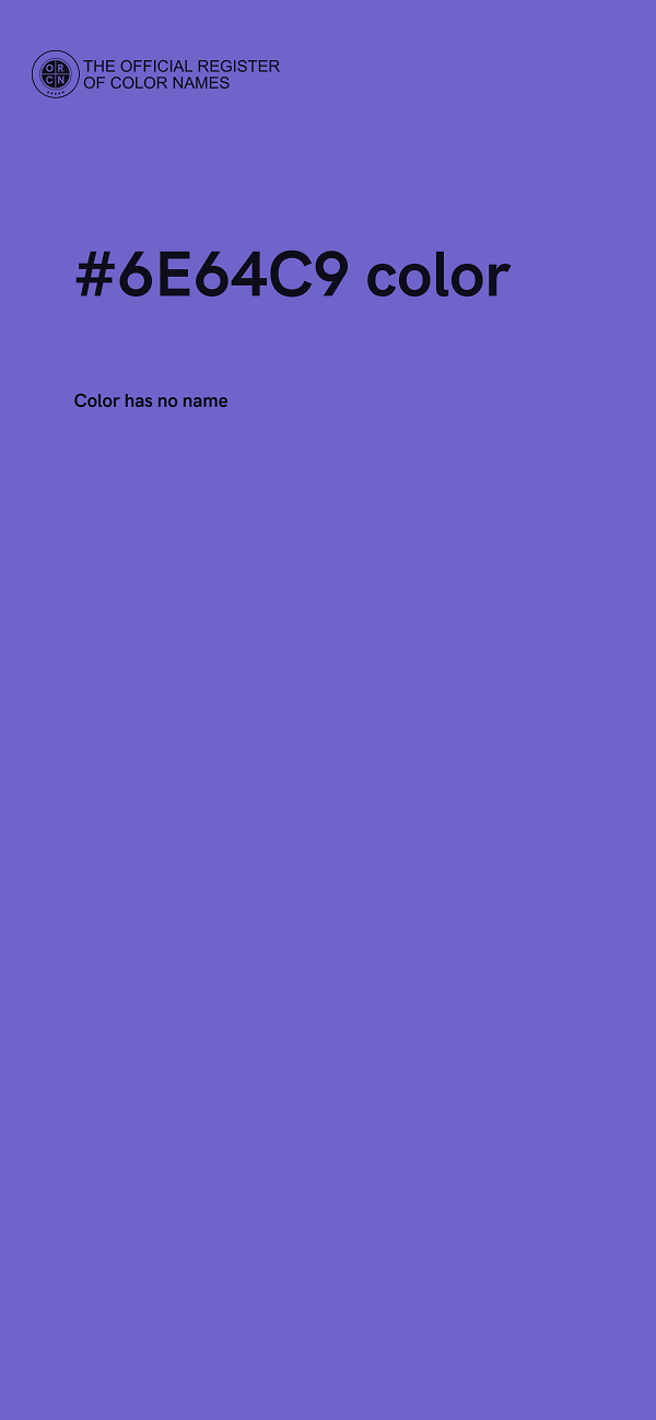 #6E64C9 color image