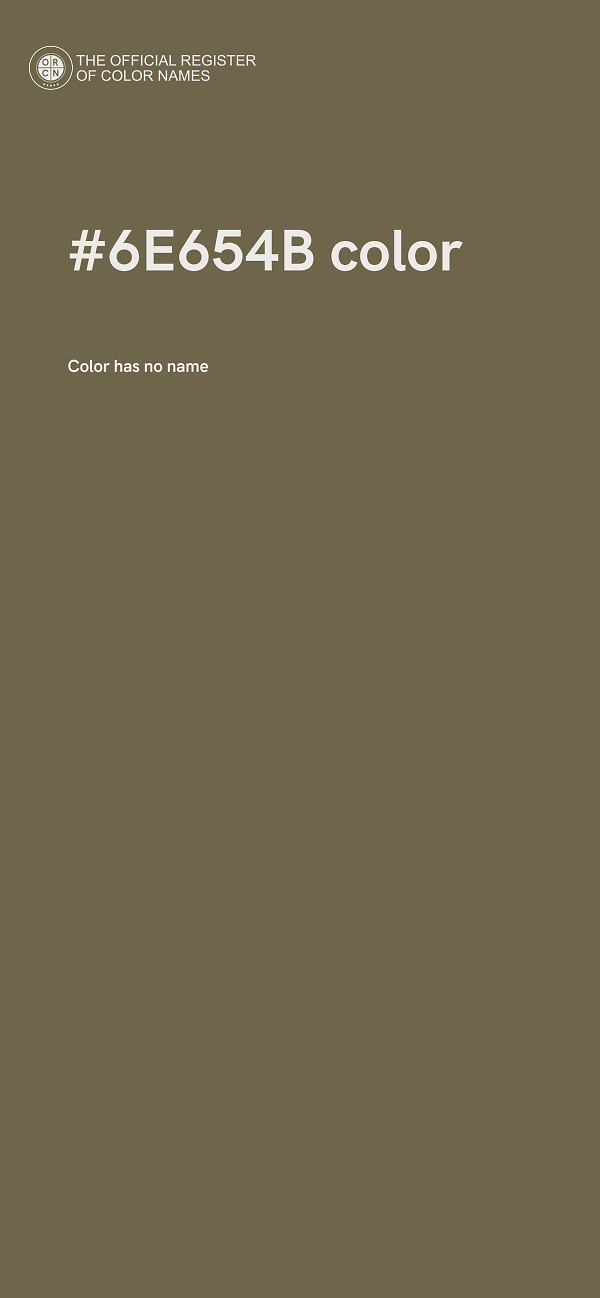#6E654B color image