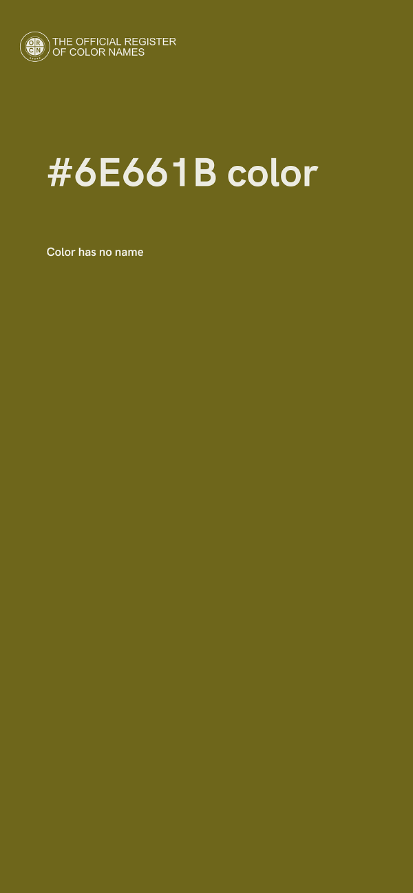 #6E661B color image