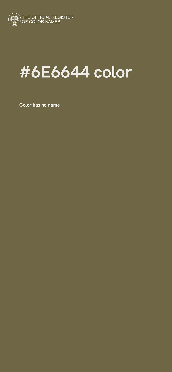 #6E6644 color image