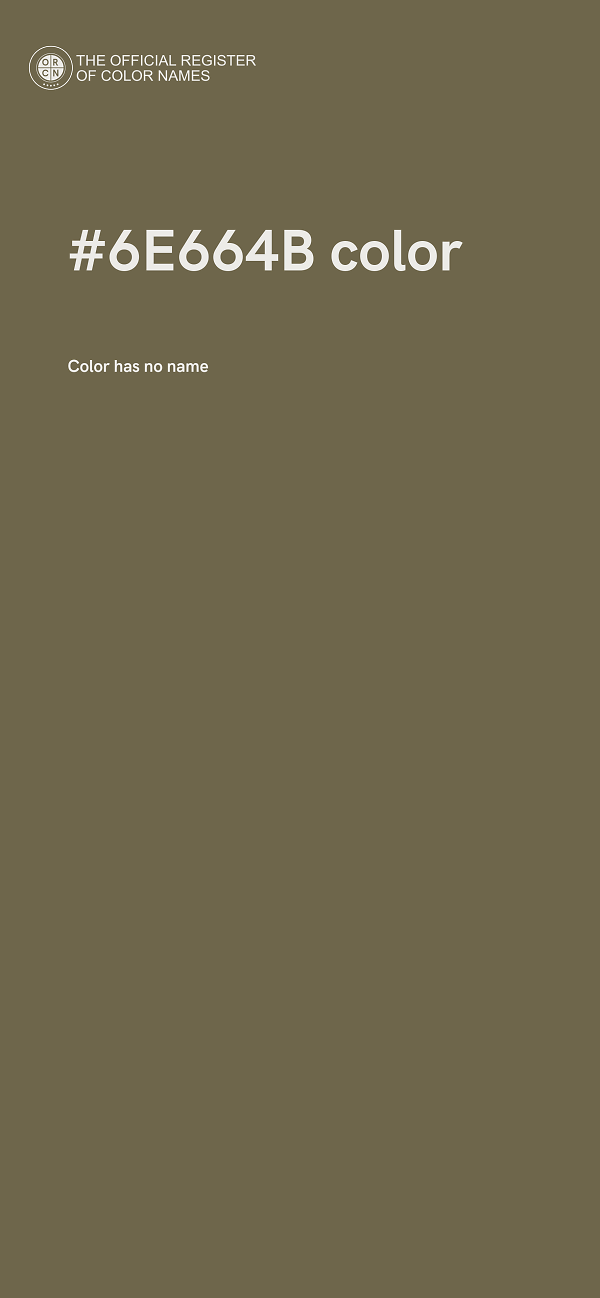 #6E664B color image