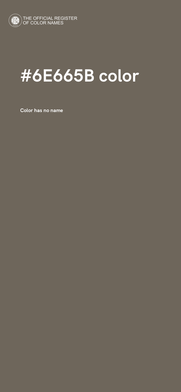 #6E665B color image