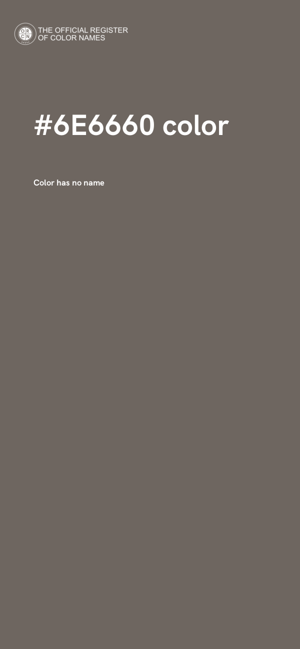 #6E6660 color image