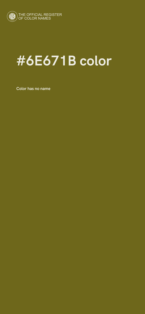 #6E671B color image