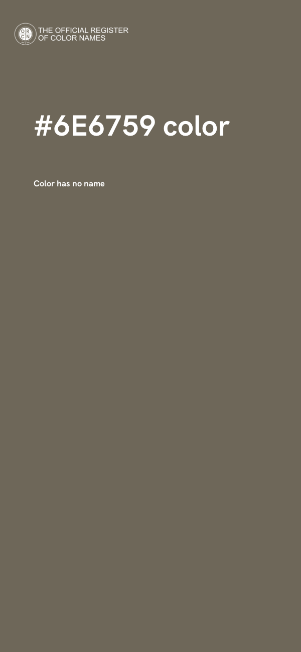 #6E6759 color image