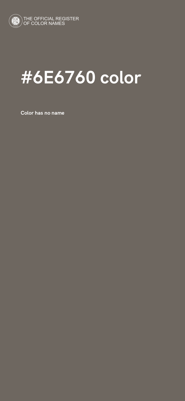 #6E6760 color image