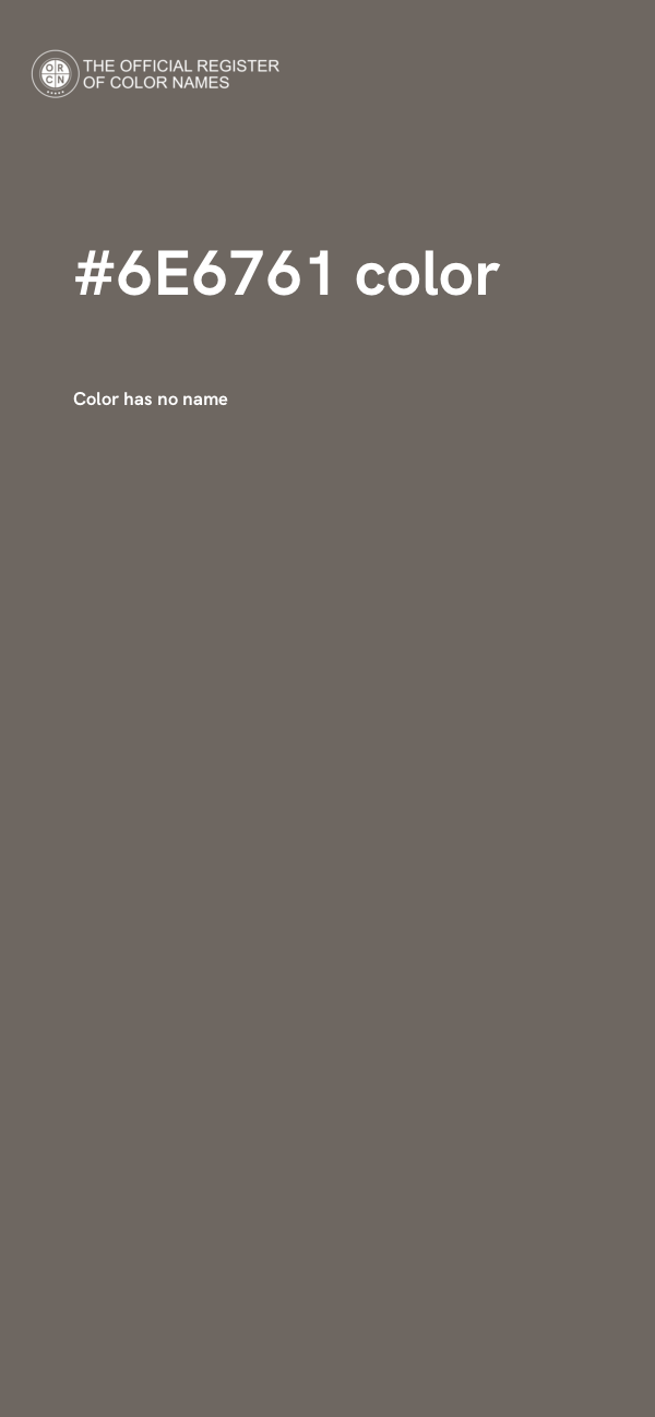 #6E6761 color image