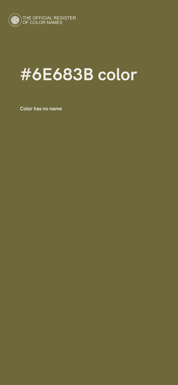 #6E683B color image