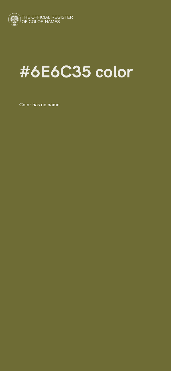 #6E6C35 color image