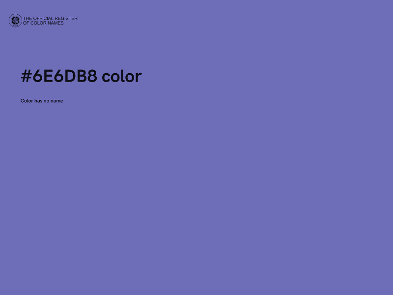 #6E6DB8 color image