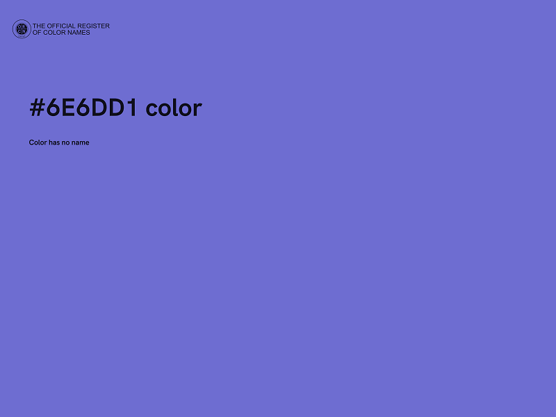 #6E6DD1 color image