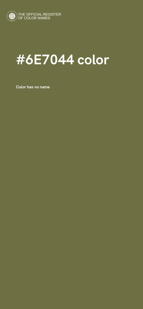 #6E7044 color image