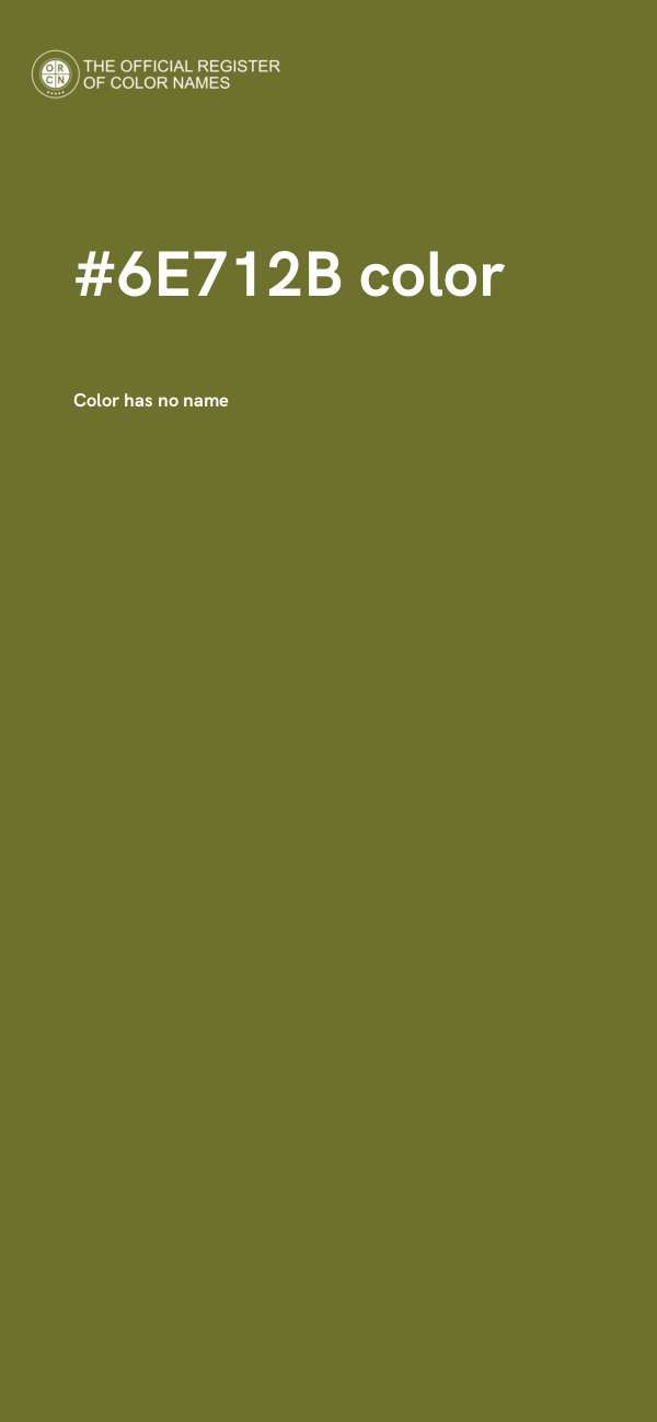 #6E712B color image