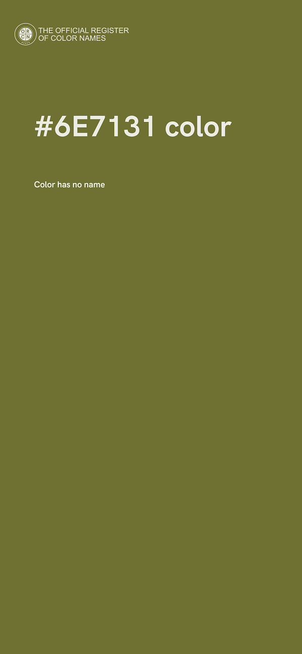 #6E7131 color image