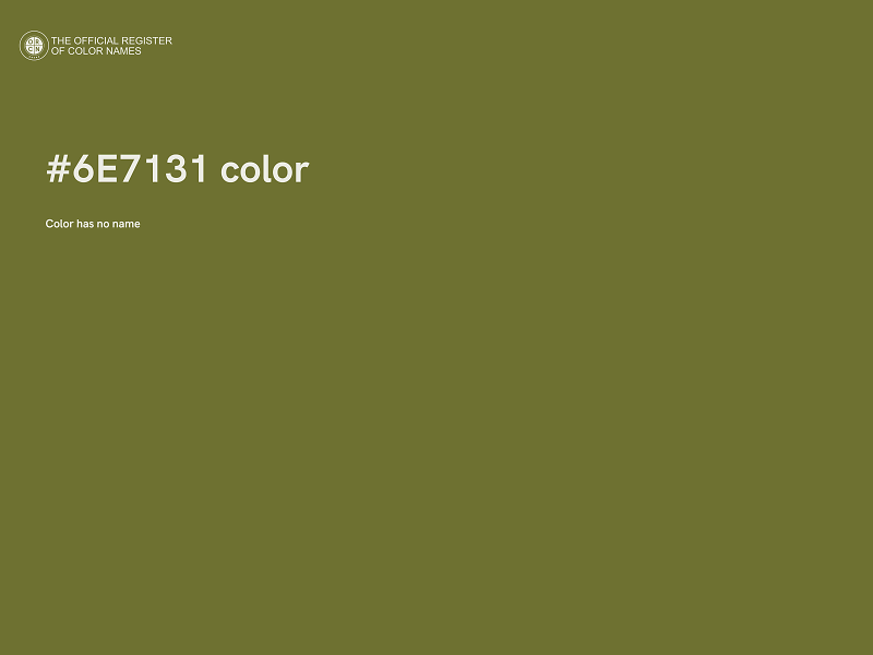 #6E7131 color image